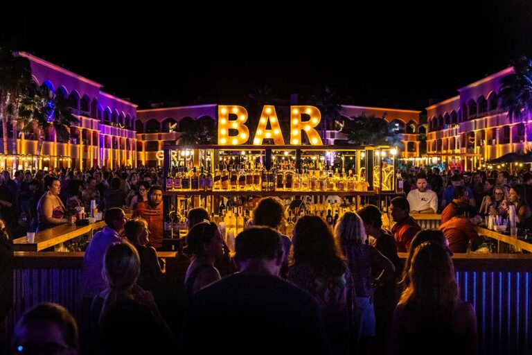 Central Bar area in the Concert Courtyard.
