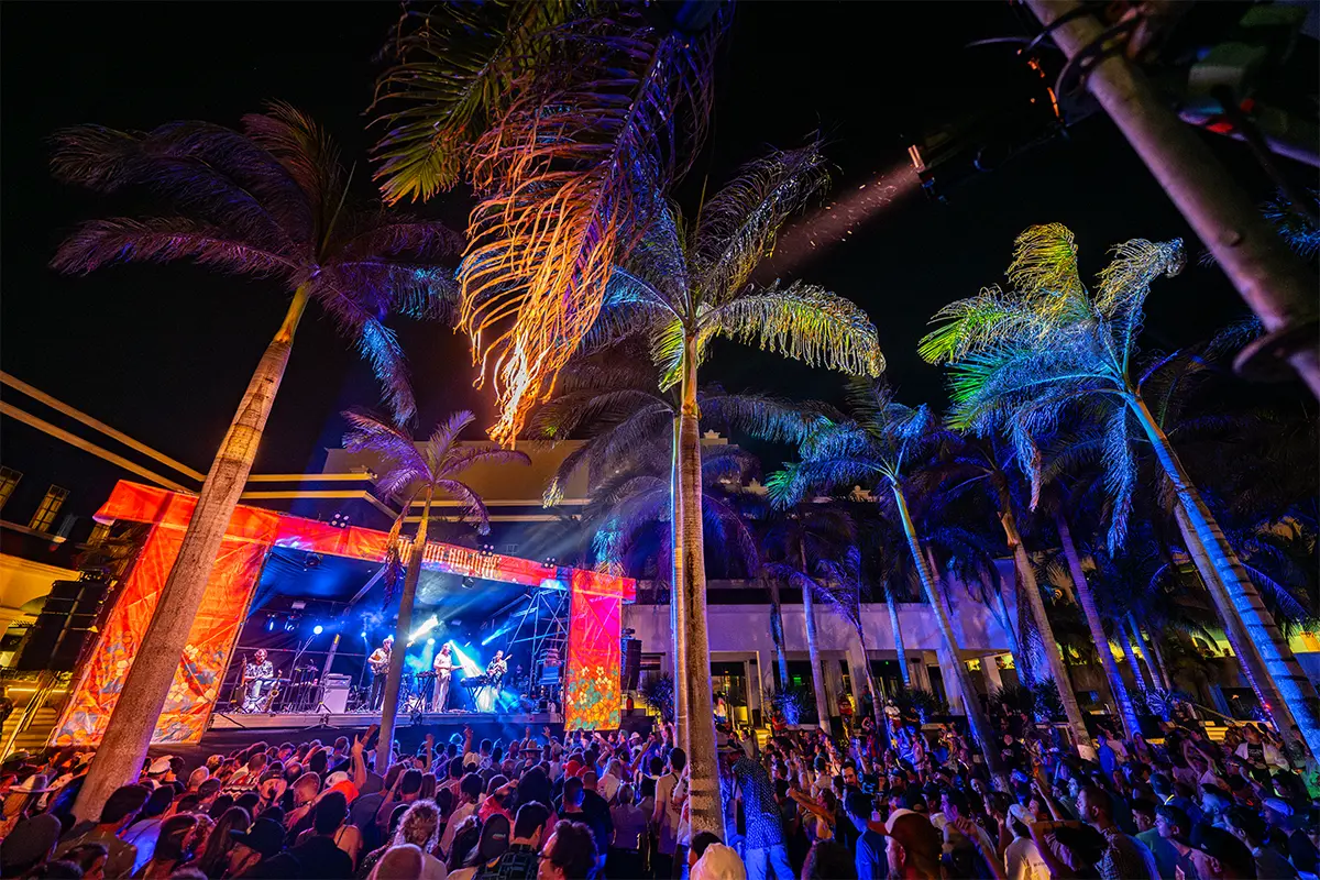 A late night concert at the Stairway to Heaven stage.