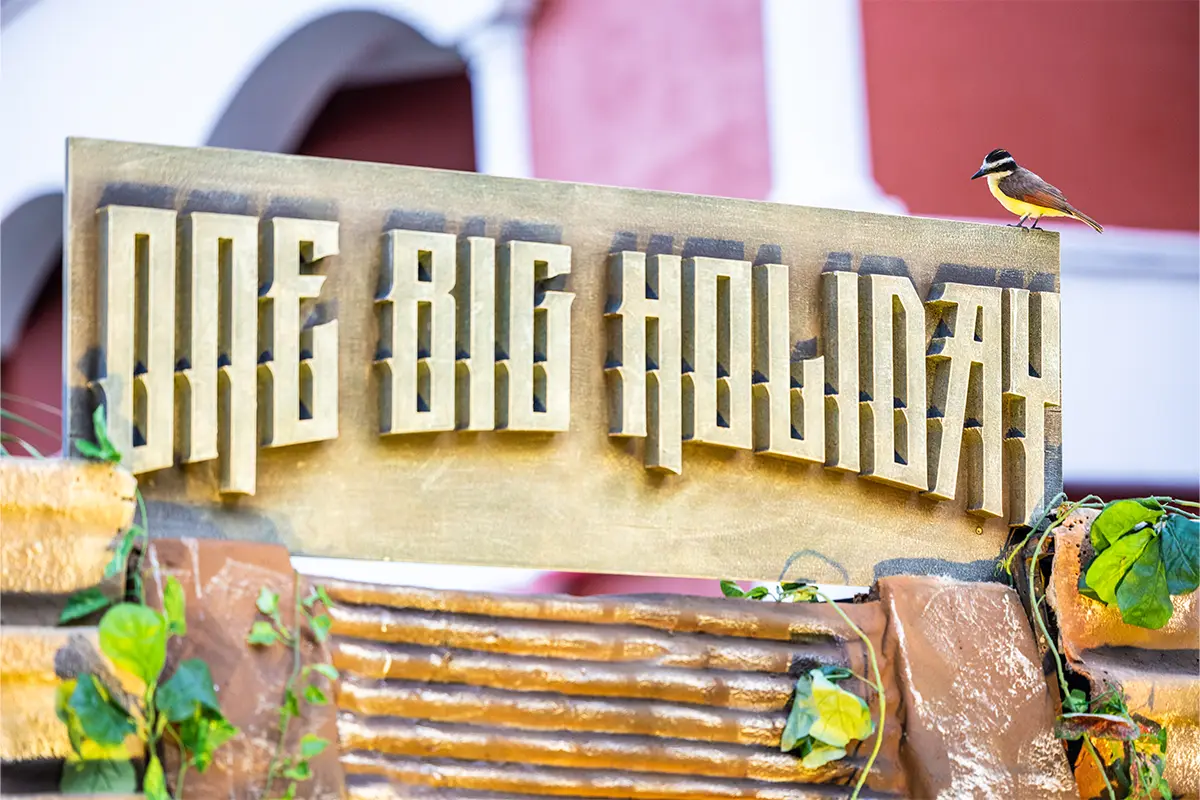 A One Big Holiday sign.
