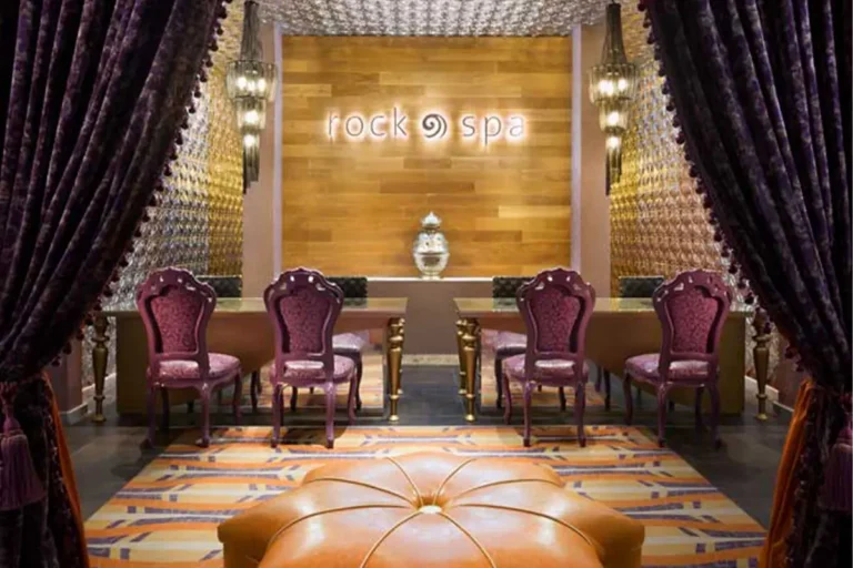 The check-in area of the Hard Rock Spa.