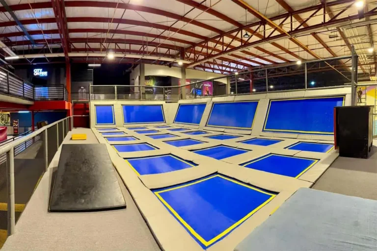 A trampoline park.